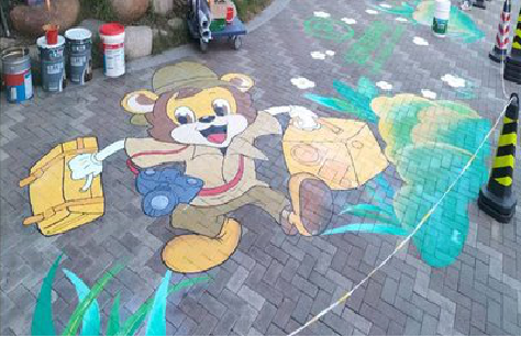 太湖夏季画地面彩绘会遇到的问题