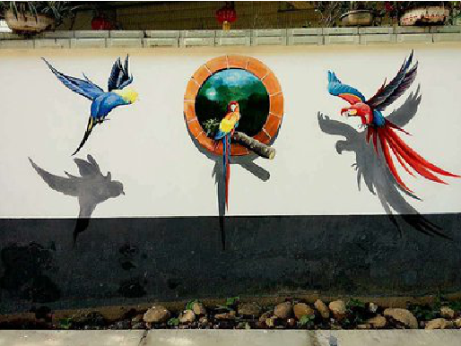 太湖视觉错位-3D墙绘设计