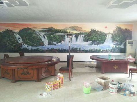 太湖墙绘-写实风景