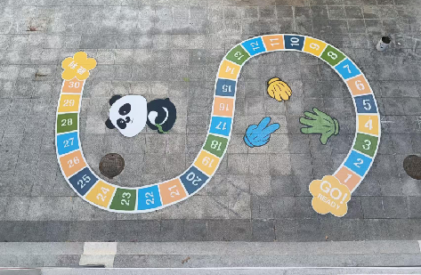 太湖地面游戏彩绘